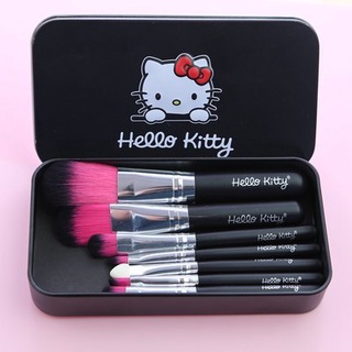 🌷พร้อมส่ง เซ็ต7ชิ้นพร้อมกล่อง🌷 (black) korea fashion แปรงแต่งหน้า Makeup Brush 7ชิ้น แปรงแต่งหน้า Hello Kitty