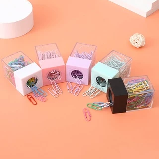 WIN Square กล่องเก็บสําหรับคลิปหนีบกระดาษ Organizer คลิปหนีบกระดาษแม่เหล็กสําหรับ Cas