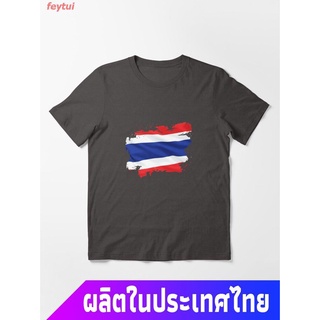 ธงชาติไทย ฉันรักประเทศไทย Thailand Flag Thailand Flag Breaking Style Essential T-Shirt  คอกลม แฟชั่น แขนสั้น แฟชั่น เสื้