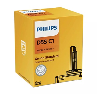 PHILIPS ORIGINAL QUALITY หลอดไฟหน้า ขั้ว D5S XENON STANDARD 12V 25W PK32D-7 (12410C1) แพ็ค 1 หลอด