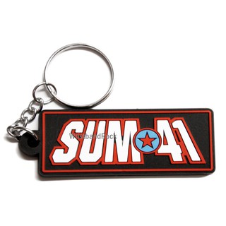 SUM 41 พวงกุญแจ ยาง เท่ๆ  ซัม 41 ร็อค พังค์ เมทัล พร้อมส่ง SUM355