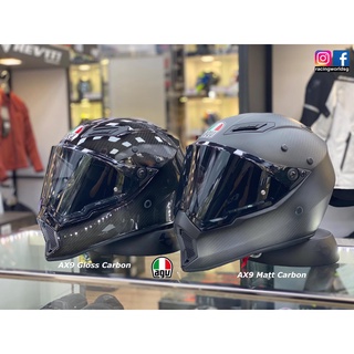 หมวกกันน็อค AGV AX-9 GLASS CARBON AND MATTE CARBON