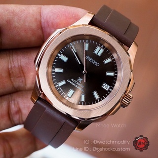 Seiko Mod Chocolate Rosegold Real dial Sapphire Glass very premium edition