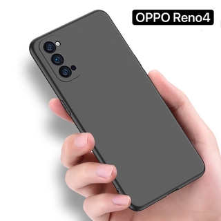 [ส่งจากไทย] Case OPPOReno4 เคสโทรศัพท์ ออฟโบ้ เคส Oppo reno4 เคสนิ่ม tpu เคสสีดํา เคสซิลิโคน สวยและบาง