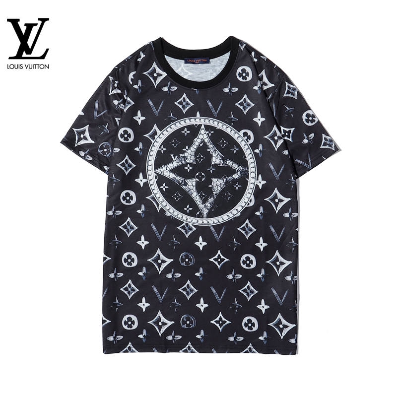 Louis Vuitton T Shirt Custom Fabric Lv Men And Women Louis Vuitton T Shirt Shopee Thailand