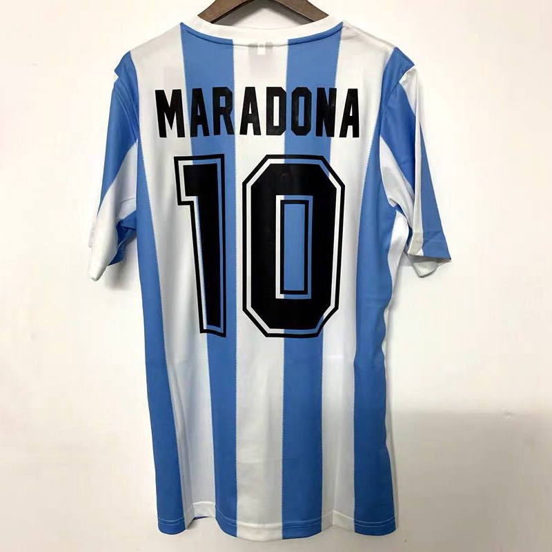 MOSJ Argentina 1986 World Cup Classic Vintage Soccer Jersey Uniforme M.a.r.a.d.o.n.a Camiseta de fútbol Forever Hero Number 10 