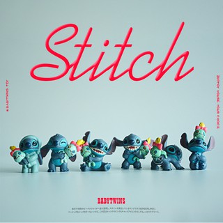 Disney stitch ตุ๊กตาฟิกเกอร์ figure น่ารัก มี 6 ชิ้นในชุด 3cm tomy