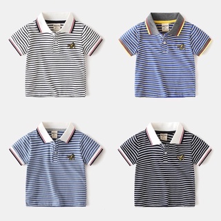 เสื้อโปโลเด็กลายขวาง