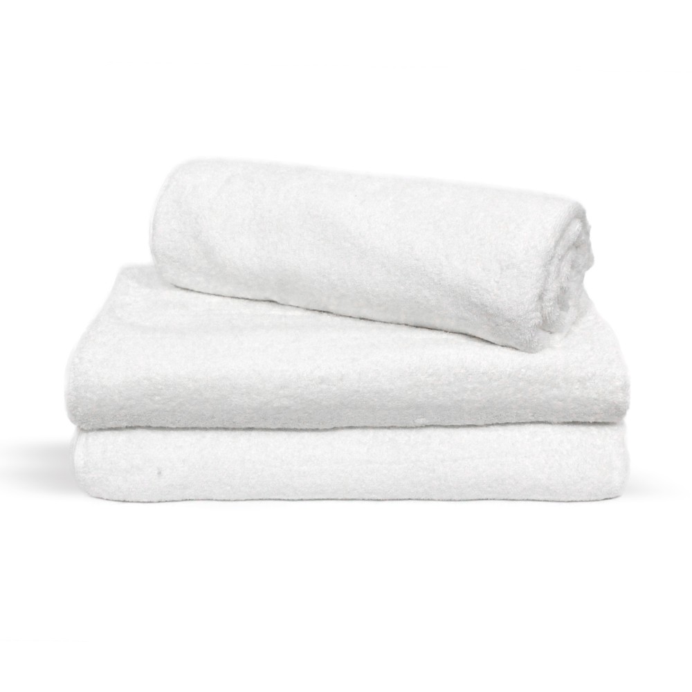 ผ้าเช็ดตัว ผ้าขนหนูโรงแรม ผืนใหญ่ ขนาด 30x60 นิ้ว สีขาว มี 2 ความหนา - รูปที่ 2