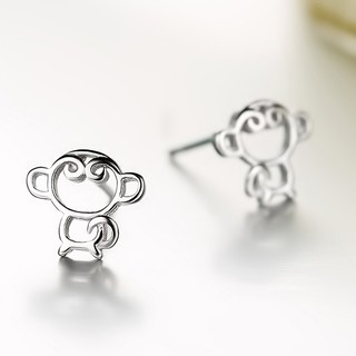 Silver เงิน 925 Animal Earrings ต่างหู Women ผู้หญิง Korea Girl แต่งตัว WE5R