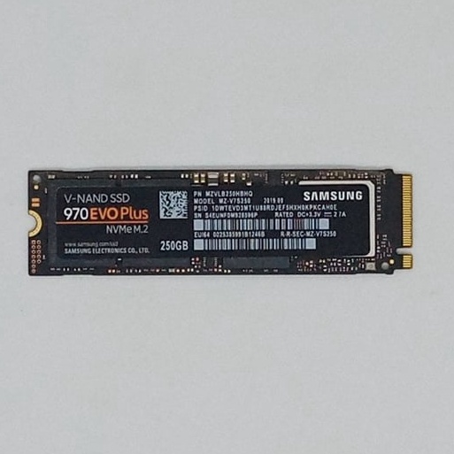SSD M.2 PCIe 250 GB. SAMSUNG 970 EVO PLUS (MZ-V7S250BW) NVMe