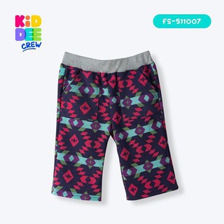 KiddeeCrew กางเกงขาสั้นสีม่วงลายข้าวหลามตัด  Purple Aztec Shorts   เหมาะสำหรับอายุ 1-10 ปี