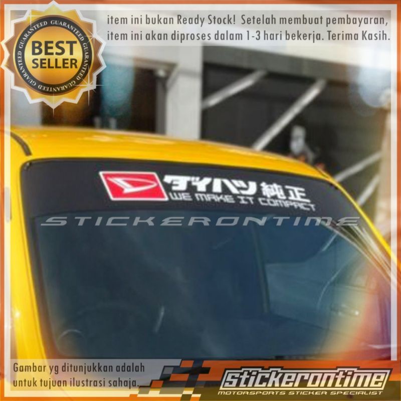 Car Windscreen Sticker NO background Daihatsu Japan Boon Myvi Axia Mira ...