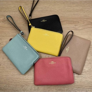 Coach คล้องมือ S  1zip สีพื้น หลายแบบ