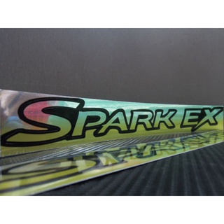 สติ๊กเกอร์ดั้งเดิมติดประตูรถ ISUZU DRAGON ปี 2000 - 2001 คำว่า SPARK EX sticker ติดรถ แต่งรถ อีซูซุ sparkex สติกเกอร์