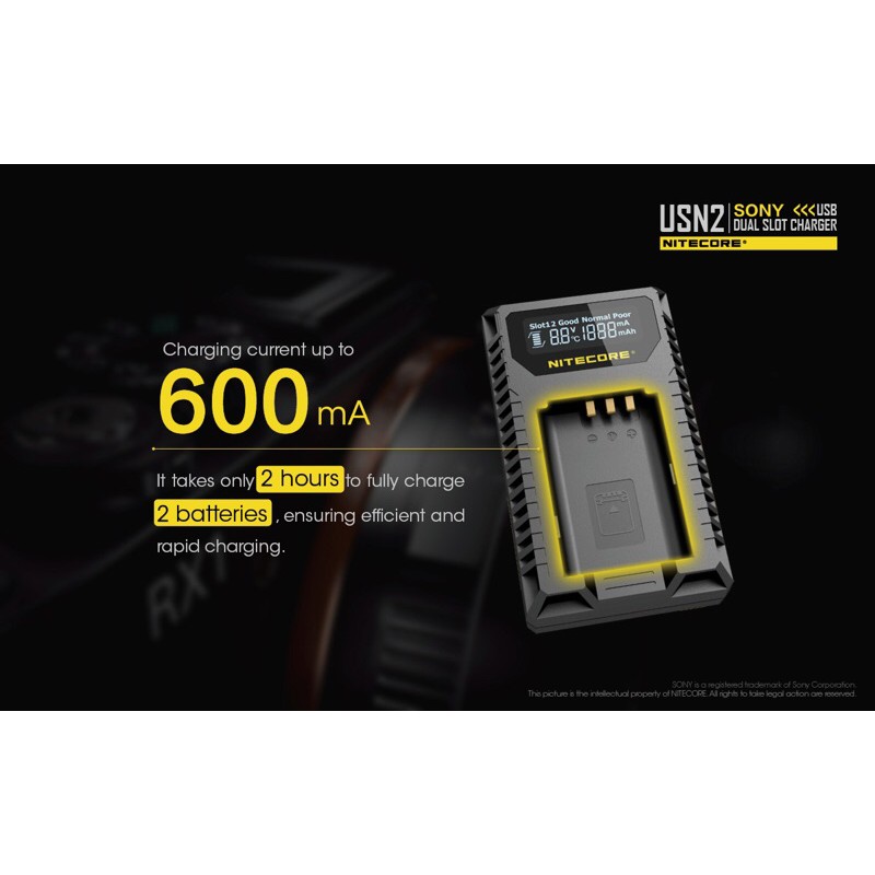 (ของแท้ส่งด่วน) Nitecore USN2 SONY ZV-1, RX100 ทุกรุ่น, RX1, x3000, ZV1, RX100v, RX100va, RX100vi, RX100vii, bx1, NP-BX1 ราคา ถูกที่สุด ดีลบีเคเค แกลเลอรีภาพที่ 5