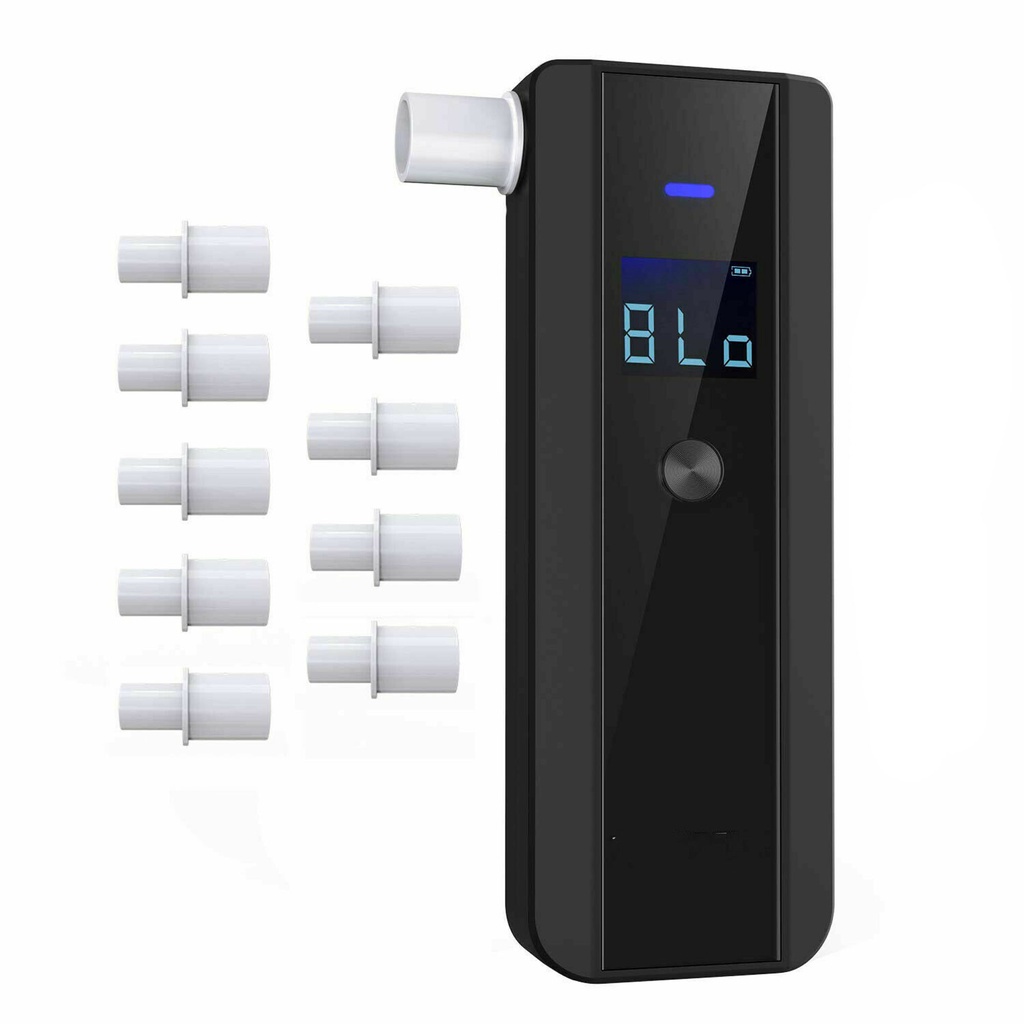 Digital Alcohol Tester LCD Police Professional Breathalyzer Grade Accuracy Portable Alcoholimeter De