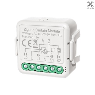 [T&amp;H]Tuya Zigbee โมดูลสวิตช์ผ้าม่านอัจฉริยะ แบบสามทาง