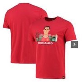 ❤️Pre-order​❤️เสื้อยืดลำลอง​ #CR7​ แมนยูแท้​ จากUK ​ Manchester United Ronaldo T-Shirt by Stanley Chow - Red - Unisex