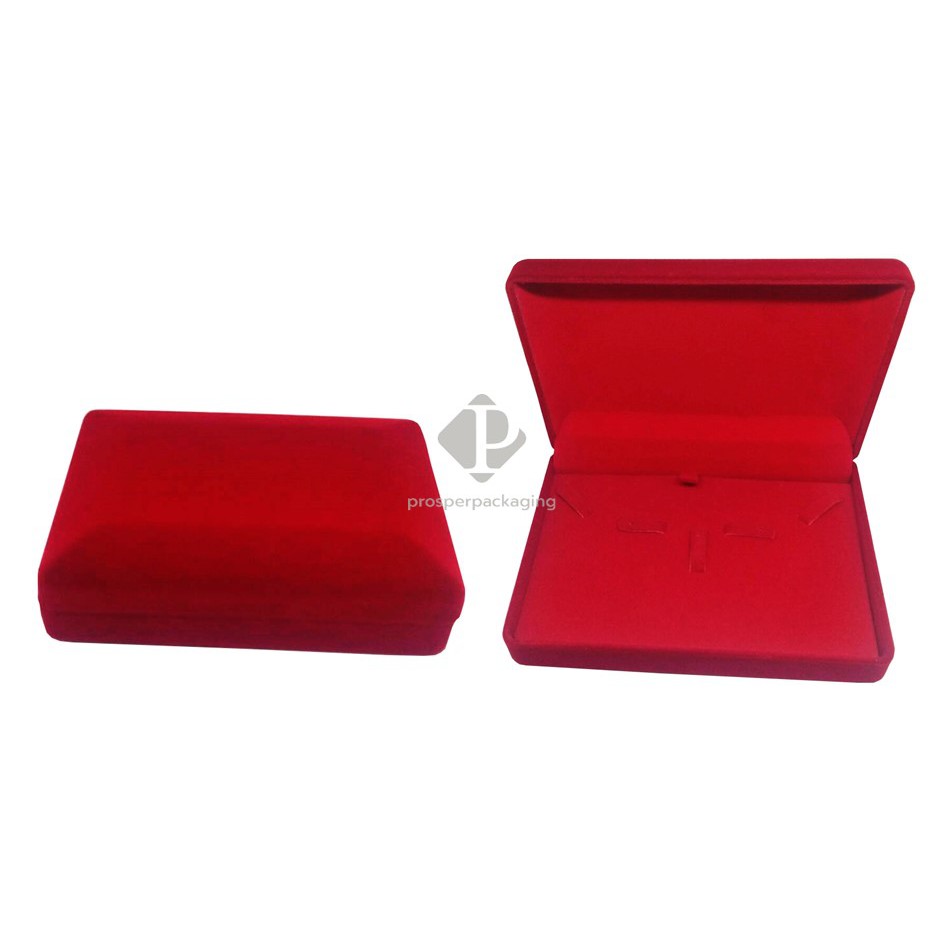 กล่องกำมะหยี่ใส่เครื่องประดับสี่เหลี่ยม (ขนาด 10x14x3.5ซม. ใส่เซ็ตเครื่องประดับ)