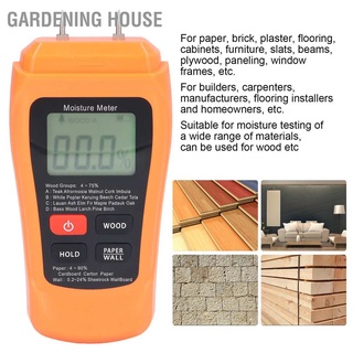 Gardening House เครื่องตรวจจับความชื้นดิจิทัล Mt18 หน้าจอ Lcd สําหรับพื้นกระดาษ อาคาร