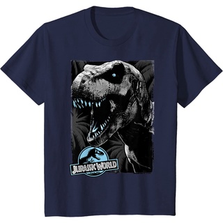 [S-5XL]เสื้อยืด ผ้าฝ้าย พิมพ์ลายกราฟฟิค Jurassic World and White แฟชั่นสําหรับผู้ชาย