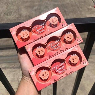 🍑Anylady sweet peach บรัชออน 3 ช่อง 3 สี โทนส้มอิฐ โทนพีช🍑