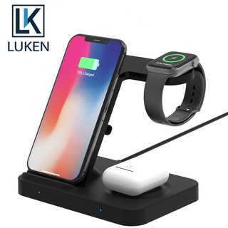 Luken แท่นชาร์จไร้สาย 5 in 1 สําหรับ iP11 XS App Watch AirPo Pro