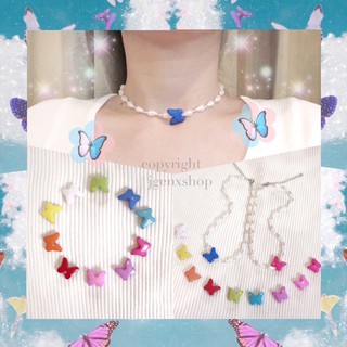 - BF🦋Pearl Choker สร้อยคอลูกปัดผีเสื้อ ลูกปัดมุก สวยน่ารักกำลังอินเทรนด์มากๆค่าา -