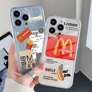 เคสเจล TPU ใส ขอบสี่เหลี่ยม กันกระแทก ลาย Big McDonalds สําหรับ Samsung Galaxy A33 A53 A73 5G A32 A52 A72 A31 A51 A71 A23