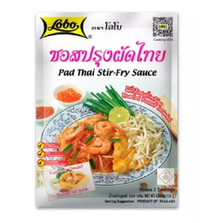 โลโบซอสปรุงรสผัดไทย Lobo Stir-Fry Sauce 120g.อาหาร เครื่องปรุง ซอสปรุงรส วัตถุดิบปรุงอาหาร