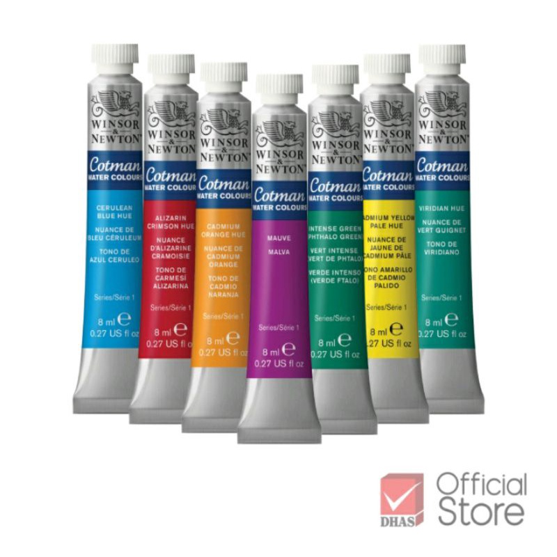 สีน้ำWinsor&newtonขนาด8ml. มี 40 เฉดสีให้เลือก