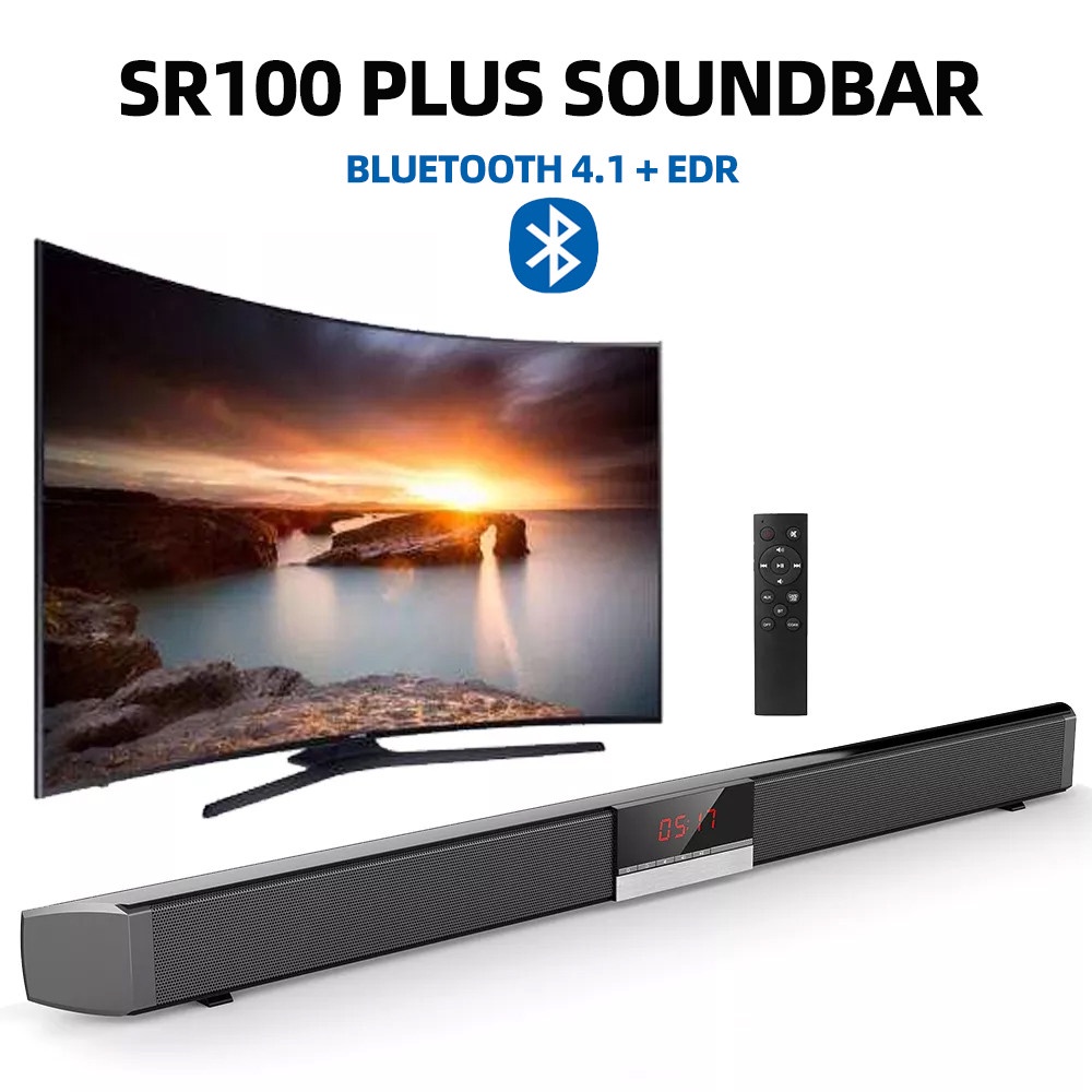 Ready Stock Bluetooth Soundbar Home TV Speaker Wireless Subwoofer