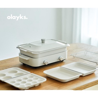 Olayks 5 in 1 หม้ออเนกประสงค์ หม้อทอด ชาบู แพนเค้ก ทาโกะยากิ ปิ้งย่าง