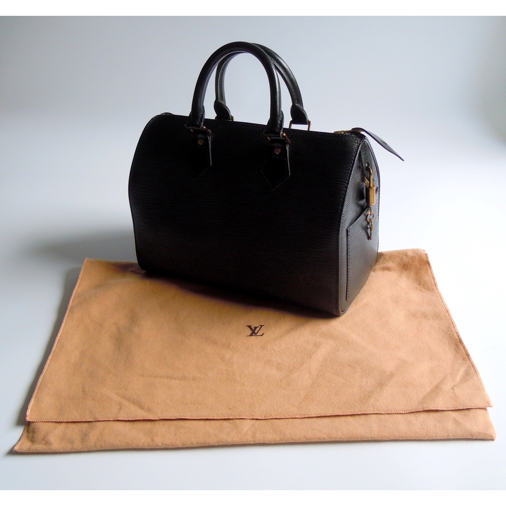 กระเป๋าแบรนด์เนมมือสอง Louis Vuitton EPI Speedy 25 Handbag อุปกรณ์ครบ