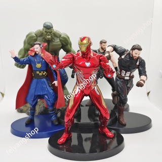 ตุ๊กตาฟิกเกอร์ The Avengers Iron Man Doctor Strange Thor ของเล่นสําหรับเด็ก