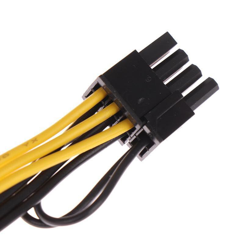 สายต่อแยกหัว PCIe 6PIN to Dual 8PIN (6+2) + 8PIN (6+2) ยาว20cm สายไฟการ์ดจออย่างดี 18AWG UL1007 (พร้อมส่งในไทย) - รูปที่ 2