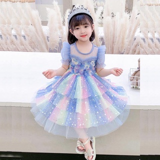 🌟เตรียมจัดส่ง🌟ชุดเด็กผู้หญิง/ชุดเด็ก Aisha Rainbow/กระโปรง Tutu สาวน้อย/กระโปรงประสิทธิภาพ/ชุดราตรี/เสื้อผ้าเด็ก