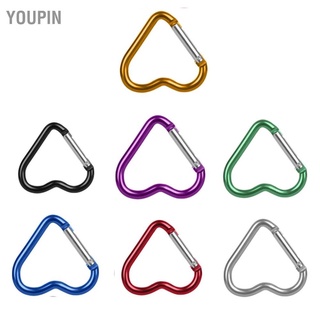 Youpin อลูมิเนียมอัลลอยด์ Carabiner รูปหัวใจหนักตั้งแคมป์โลหะแขวนหัวเข็มขัดสำหรับการเดินป่าขวดน้ำพวงกุญแจ