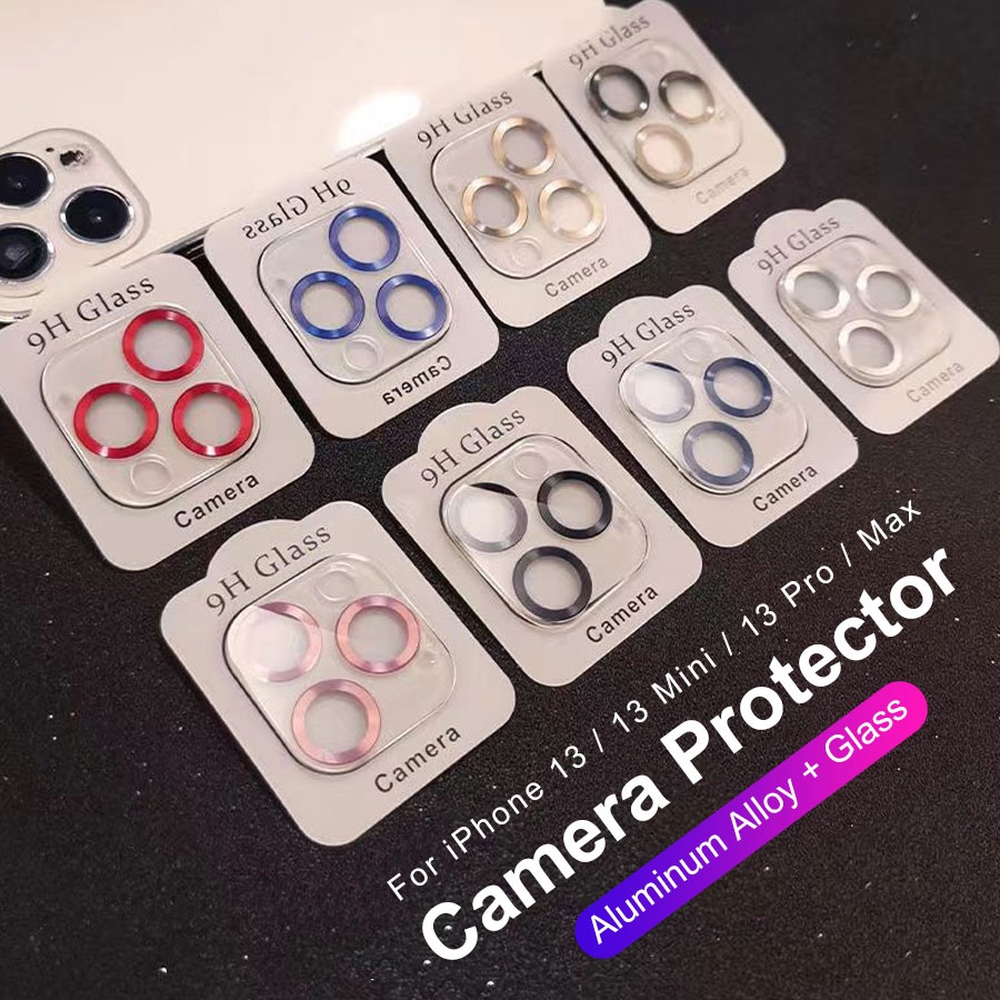 ฟิล์มกระจกเลนส์กล้องสำหรับ สำหรั สำหรับ iPhone 13 Pro Max 13 Pro 13mini 12 Pro Max 11 12mini นิรภัย ใส ฟิล์มกันรอยกล้อ