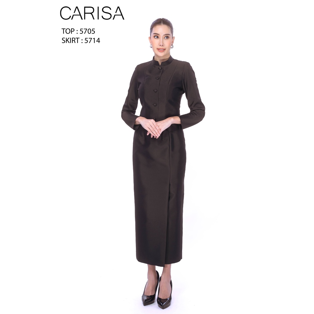 Carisa ผ้าถุง จิตรลดาสีดำ ตัดสำเร็จ ผ้าไหมแพรทิพย์ [5714] ราคา ถูกที่สุด ดีลบีเคเค แกลเลอรีภาพที่ 4