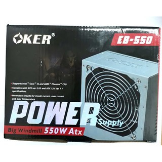 OKER Power Supply 550W EB-550 (สีเงิน)