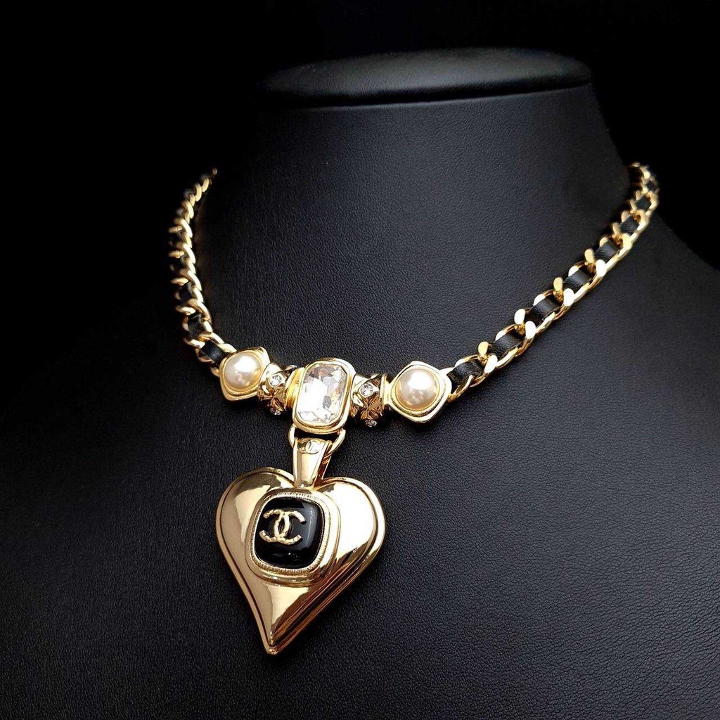 สร้อยคอ จี้รูปหัวใจ ชุบทอง 18KGP Brandname Accessories เครื่องประดับ แบรนด์เนม