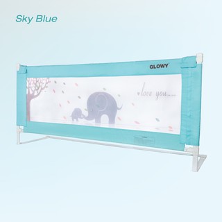 [ล้างสต็อก สินค้าใหม่ กล่องไม่สวย] GLOWY Bedrail II ที่กั้นเตียง ขนาด 150 ซม.สี Sky Blue