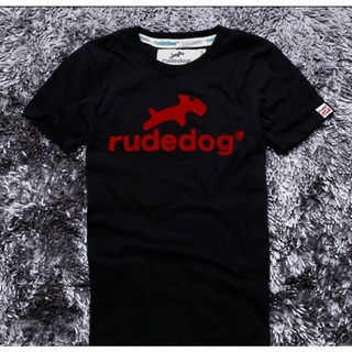 rudedog เสื้อคอกลม ชาย หญิง  รุ่น Logo15 สีดำ