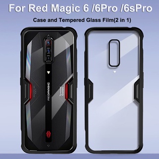 2 in 1 ฟิล์มกันรอยหน้าจอ แบบแข็ง สําหรับ ZTE Red Magic 6s Pro 6sPro 6 Pro 6Pro Nubia Red Magic 6