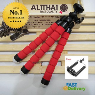 Alithai Gift ขาตั้งกล้อง ขาตั้งมือถือ หนวดปลาหมึก 3 ขา Octopus Flexible Leg Mini Tripod