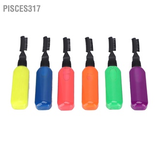 Pisces317 สีย้อมผมชั่วคราว เรืองแสง 6 สี ล้างทําความสะอาดได้ ปลอดภัย