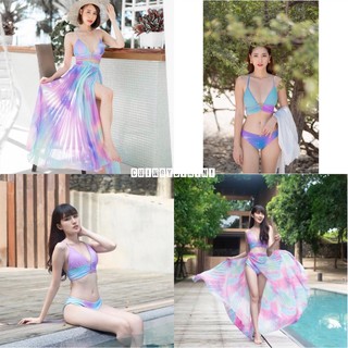 🦄 Unicorn set มี 3 ชิ้น บราแบบร้อยหลัง กางเกงเอวต่ำ กระโปรฟรีไซส์