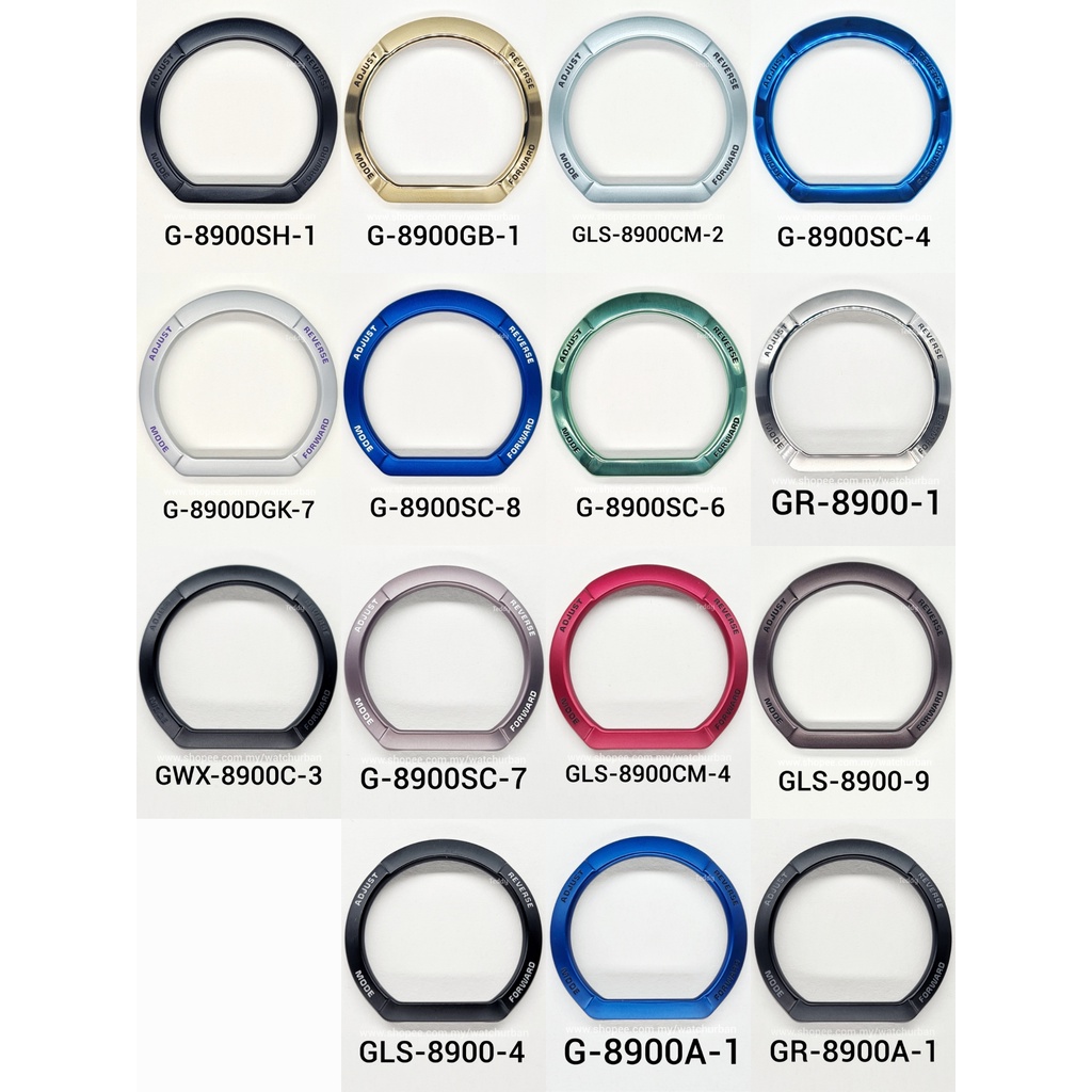 ภายในแหวน BEZEL GLS8900 GW8900 GWX8900 G8900 GR8900 สแตนเลสเหล็ก EITHER ALUMINIUM REPLACEMENT PARTS